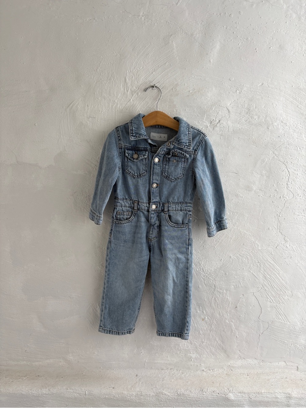 Zara girls size 2T denim jumpsuit